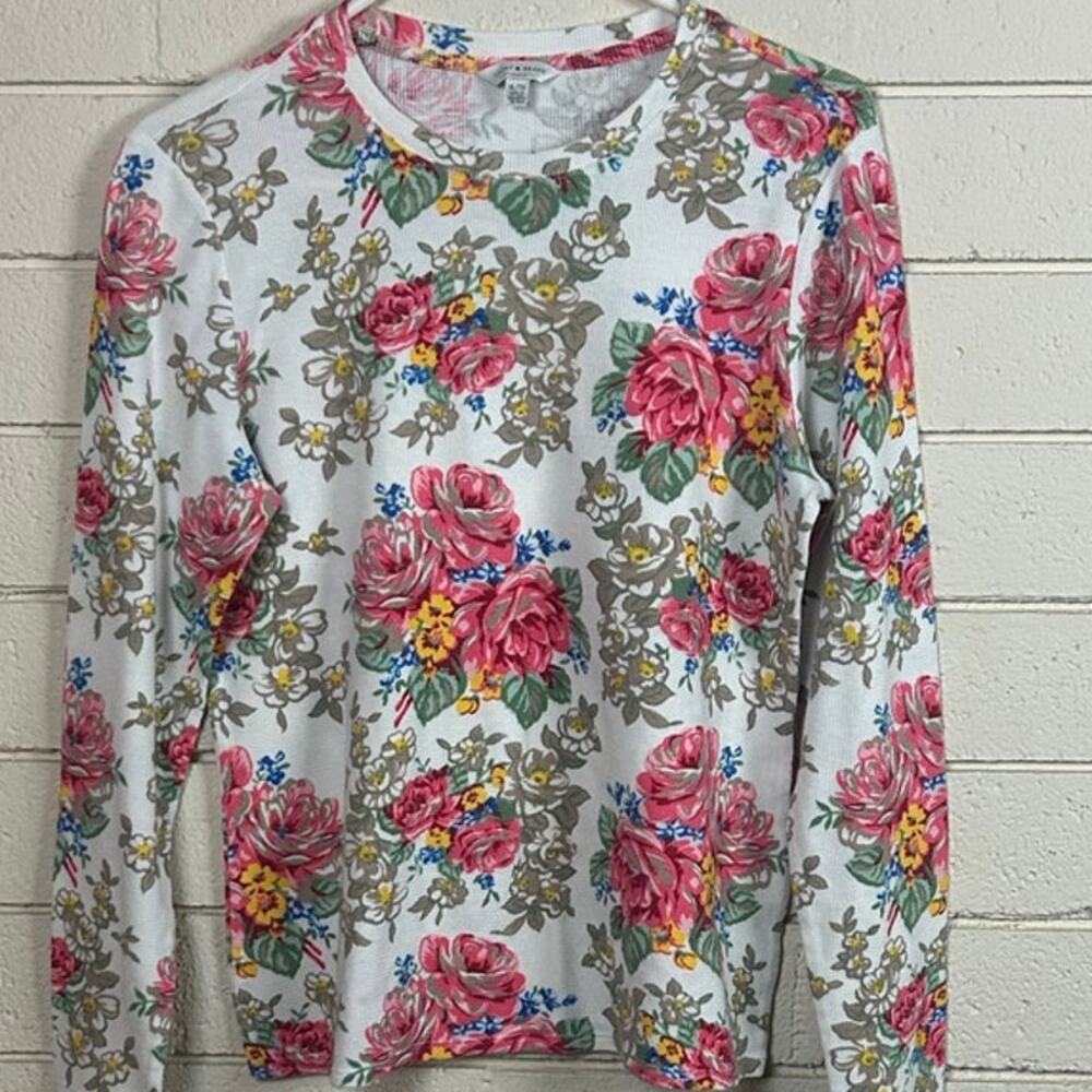 Lucky Brand Floral Henley Thermal Top size XL - Picture 4 of 8
